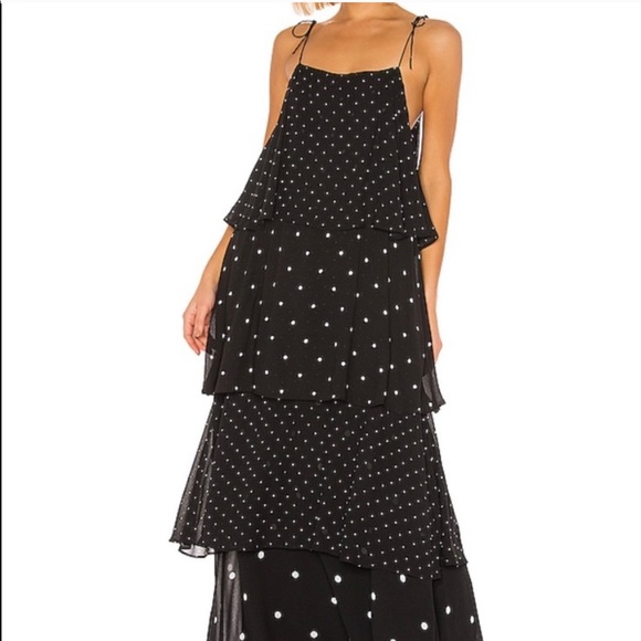 Anine Bing  Daisy Tiered Polka-dot Chiffon  Dress - Picture 7 of 8